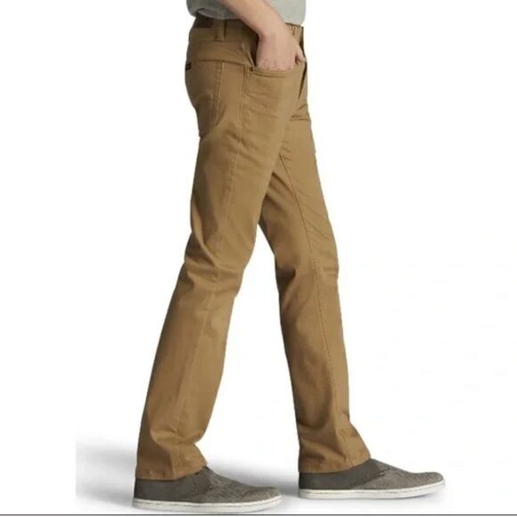 3/$25 SALE: LEE SLIM STRAIGHT LEG COMFORT SCHOOL UNIFORM PANTS TAN BOYS SIZE 18 - Picture 3 of 16